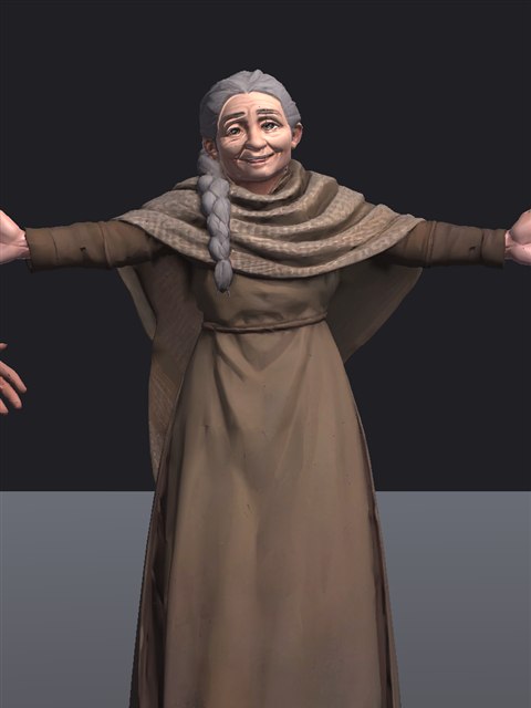 3D render of Elder (woman)