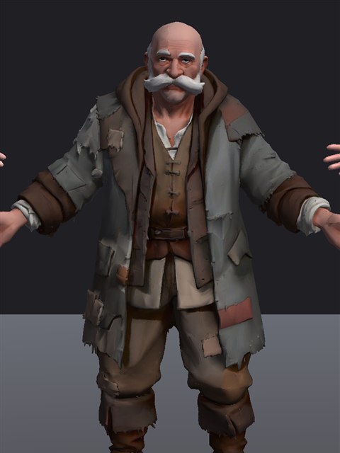 3D render of Elder (man)