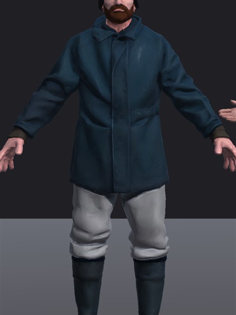 3D render of Fisherman