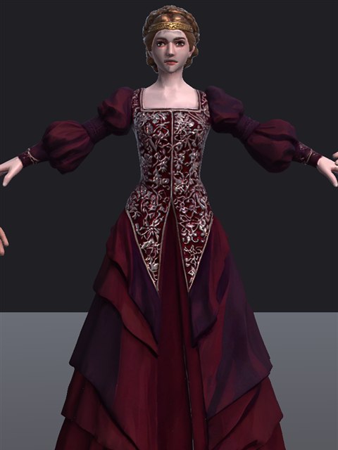 3D render of Noblewoman
