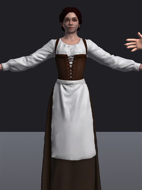 3D render of Tavern Maid
