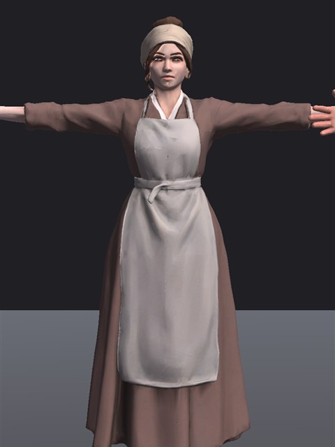 3D render of Villager (woman)