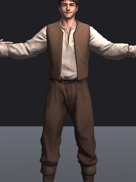 3D render of Villager (man)