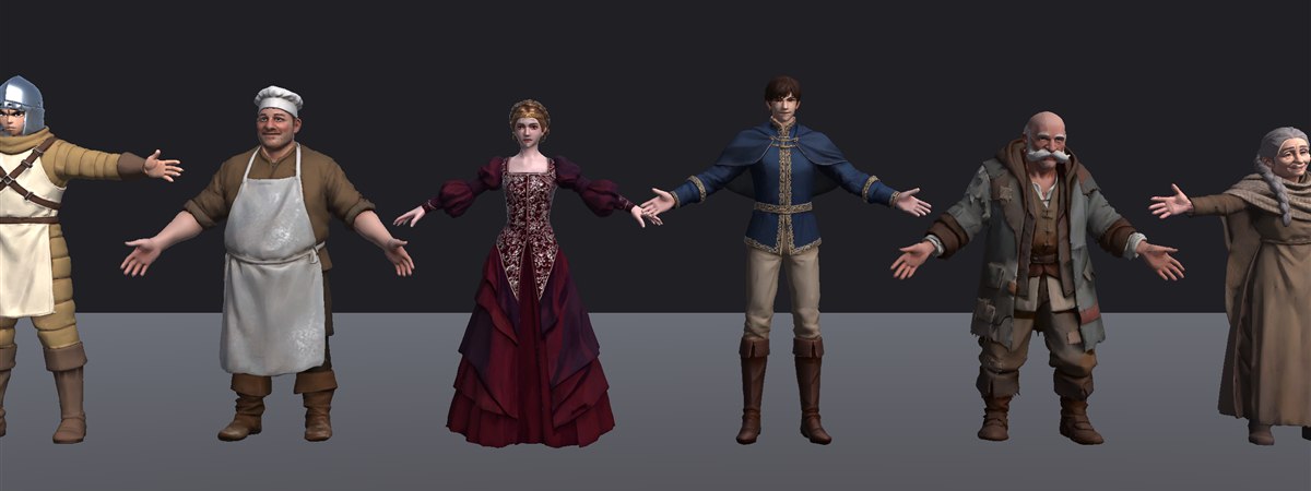 Unity render of all twelve Villagers